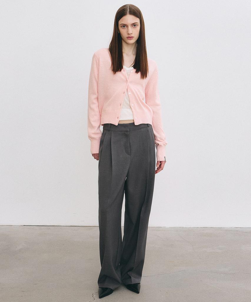 Nigaennikol Minimal Classic Loose Fit Slacks_Gray
