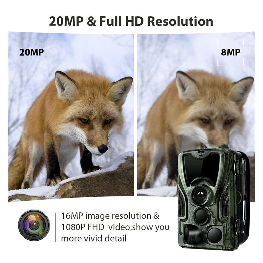 HC-801A Hunting Camera With 5000Mah Lithium Battery Night Vision 16MP Trail Camera Waterproof Photo Traps 0.3s 940nm Wild Camera
