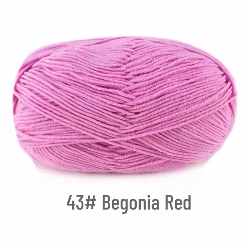 Gomitolo di Filato di Cotone Pettinato a 4 Capi per Lavorare all'Uncinetto Bambole, Coperte, Borse e Scarpe Pacchetto Materiali Fai da Te