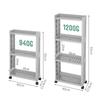 3/4 Layer Kitchen Storage Rack Fridge Side Shelf  Removable with Wheels Bathroom Organizer Holder