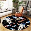 Space Adventure: Astronauts, Rockets, and Planets Sticker SetRound Non-Slip Chair Mat Chair Carpet for Office Rugs for Office Decor Gift For Valentine