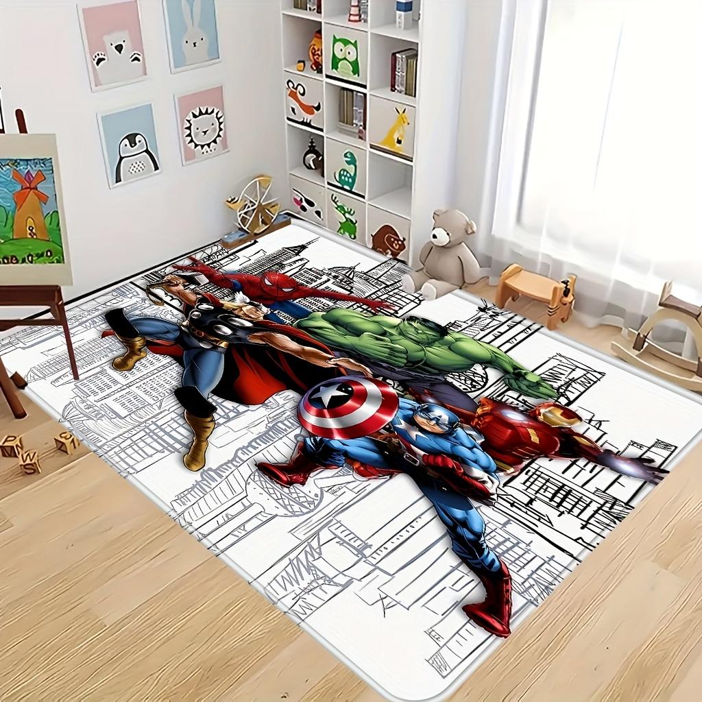 1pc Marvel Character Print Large Area Mat, Mat, Doormat, Cartoon Anime Print Large Area Mat for Living Room, Bedroom, Outdoor