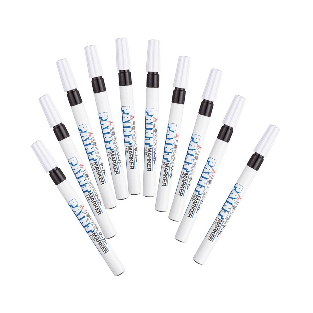 Mitsubishi Pencil Paint Fine Marker, Spitze, Schwarz, 10er-Set, PX21.24