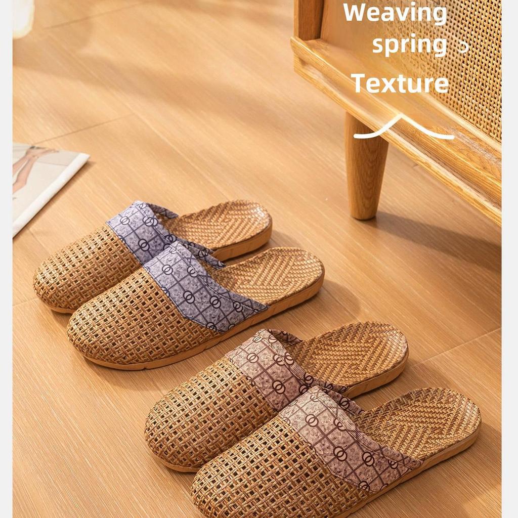 Four Seasons Sandals and Slippers Hotel Cotton and Linen Slippers Ladies Spring Autumn and Summer Home Couples Linen Home Wear Slippers