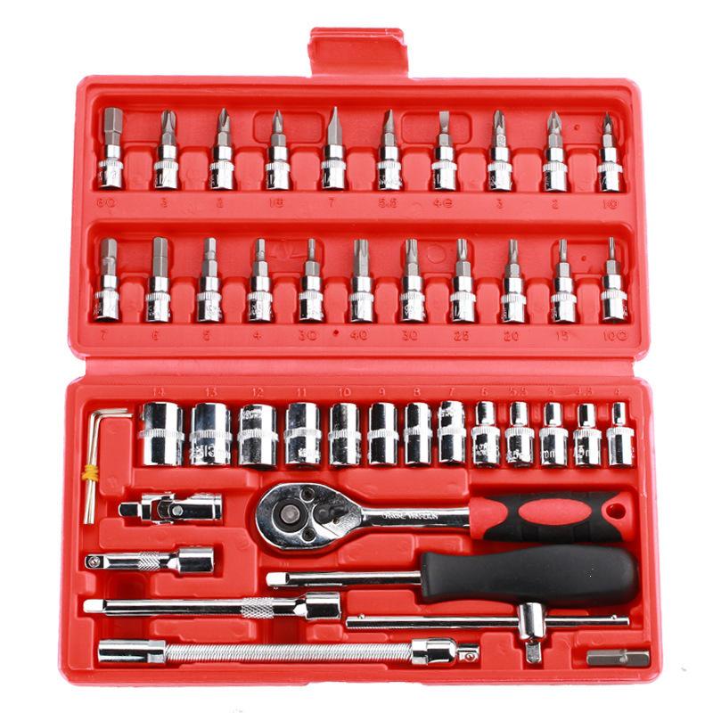 46-Piece Socket Bit Driver Repair Tool Set Basic 46-Piece Set