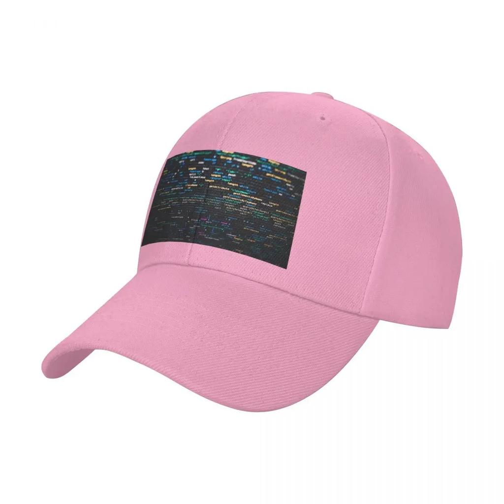 Software Developer Programming Code on Black Background Baseball Cap Hip Hop Golf Hat Vintage Mens Luxury Womens