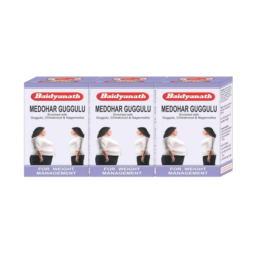 Conjunto Medohar Guggul (3 x 120 tabletas, 700 mg), Conjunto Medohar Guggulu, Baidyanath