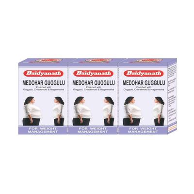 Medohar Guggul Set (3 X 120 Tabs, 700 Mg), Medohar Guggulu Set,