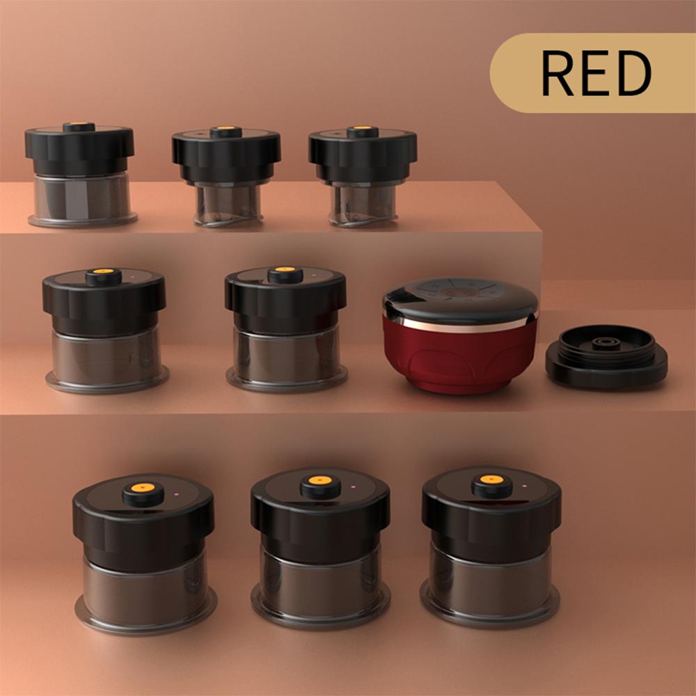 

Electric Cupping Set Body Vacuum Cupping Scraping Heating Massage 12 Gears Adjustable Therapy Cupping Guasha Massage Tool красный