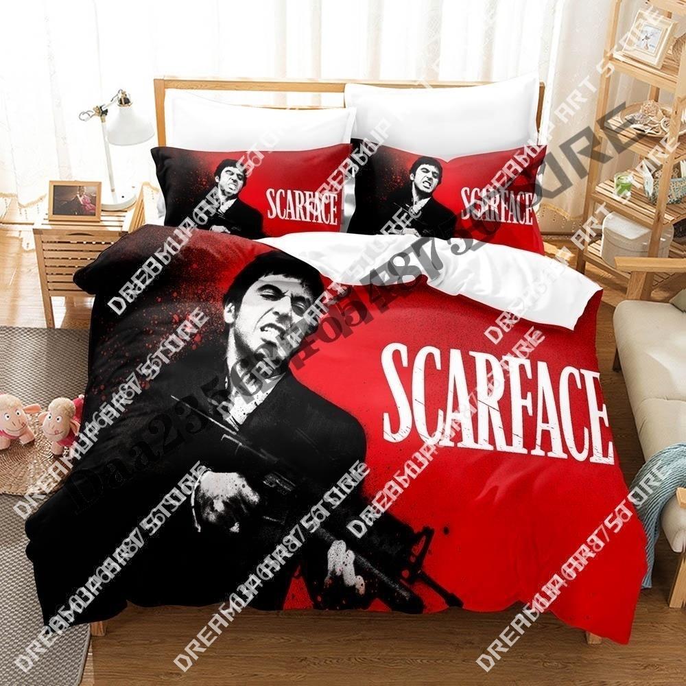 3D Print SCARFACE MOVIE Bedding Set Single Twin Full Queen King Size Bed Set Adult Kid Bedroom Duvetcover Sets