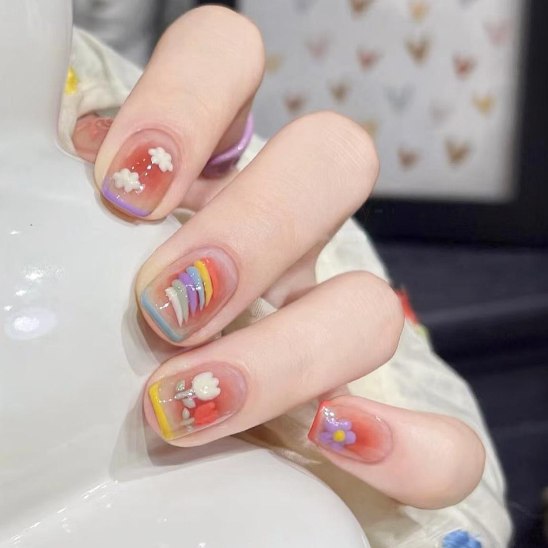 

Градиентный нюдово-розовый кошачий глаз отбеливающий маникюр Аврора съемные наклейки