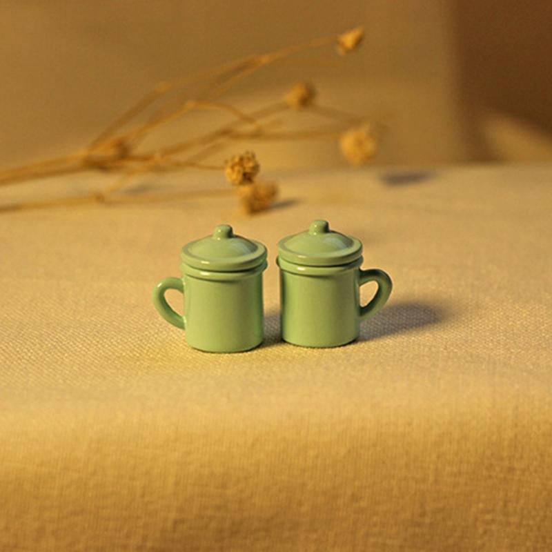 1/12 1/6 Toy Model Tooth Mug Pretend for Play Mini Drinking Cup Role for Play Dollhouse Kitchen Accs Girls Party Favor S