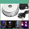 Versatile 110v-220v 3d Crystal Laser Display Lamp Stand With Original Rotating Led Night Light Adapter