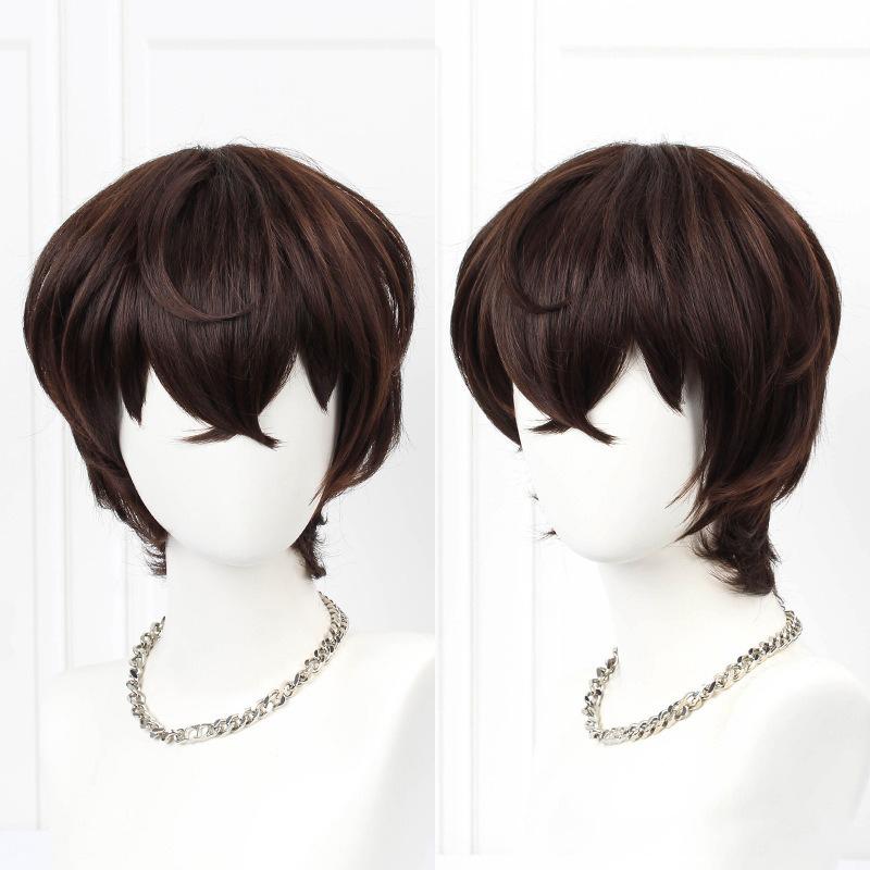 Dazai Osamu Role Headwear Man Daily Clothing Match Microfilm Wig Anime Bungo Stray Dogs Character Modeling Headgear