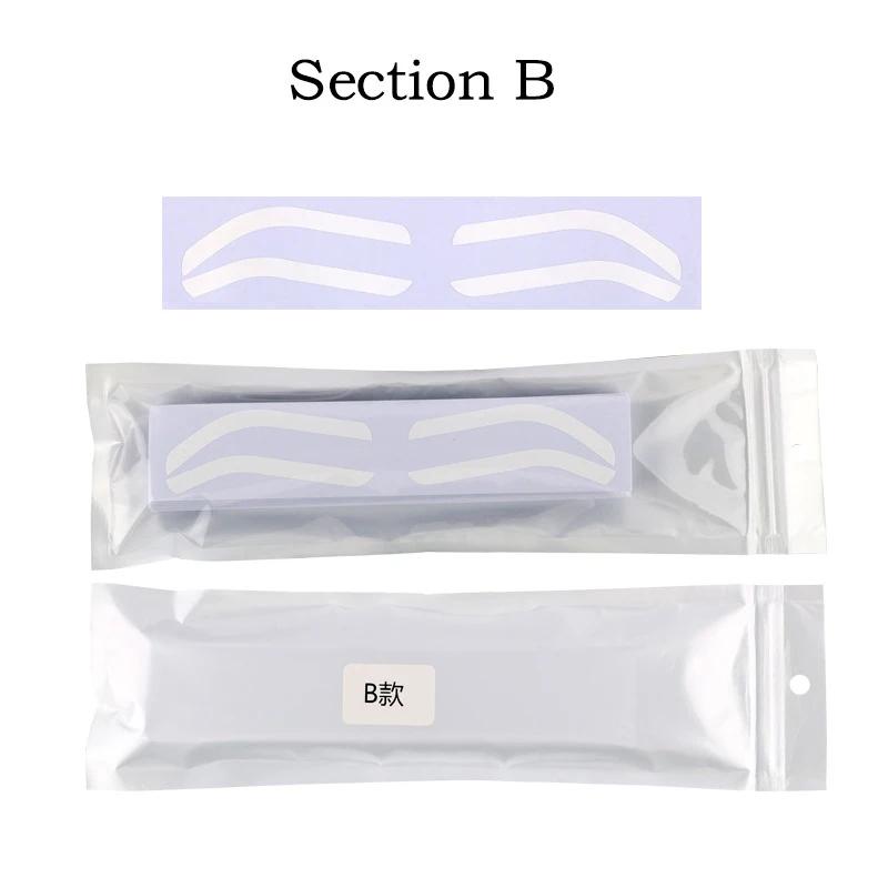 

50 шт. Одноразовый трафарет для дизайна бровей, тинт для бровей, вспомогательная наклейка для аэрографии для придания формы бровям, с вариантом типа отдельных бровей