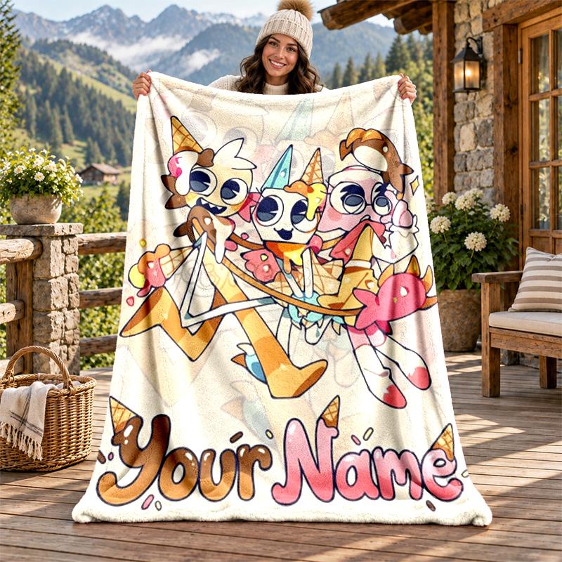 Dandys world Kişiye Özel İsimli Flanel Battaniye Kişiselleştirilmiş Yumuşak Sıcak Peluş Atkı Battaniye Aile Arkadaşlara Özel Hediye