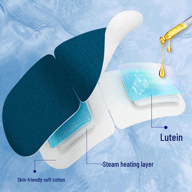 Lutein Steam Eye Mask: Relieves Fatigue & Dryness, Provides Hot Compress & Sleep Shading for Office & Travel