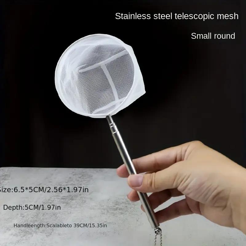 Square Round Stainless Steel Handle Aquarium Net Dip Net Fishing Gear for Catching Ornamental Fish Shrimp Tank Clean Accessories