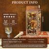 MiniCity DIY Book Nook Kit 3D Miniature House with LED Decoration Woodcraft Bookend for Teens and Adults