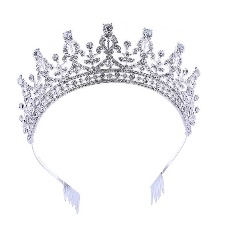 European and American Bridal Crown Tiara Alloy Crystal Wedding Hair Accessories Crown Birthday Party Headband Jewelry