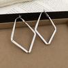 European and American simple rhombus hollow earrings light luxury earrings personalized earrings