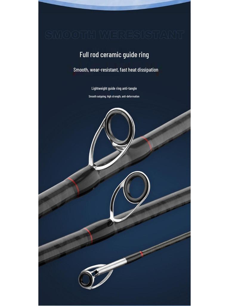 XH Lightweight Thunder Strong Heavy Black Bass Single Long-Cast Fishing Rod Set
