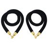 Velvet Rope & Stainless Steel Stanchion Set: 2-Pack Isolation Queue Barriers with Lanyard