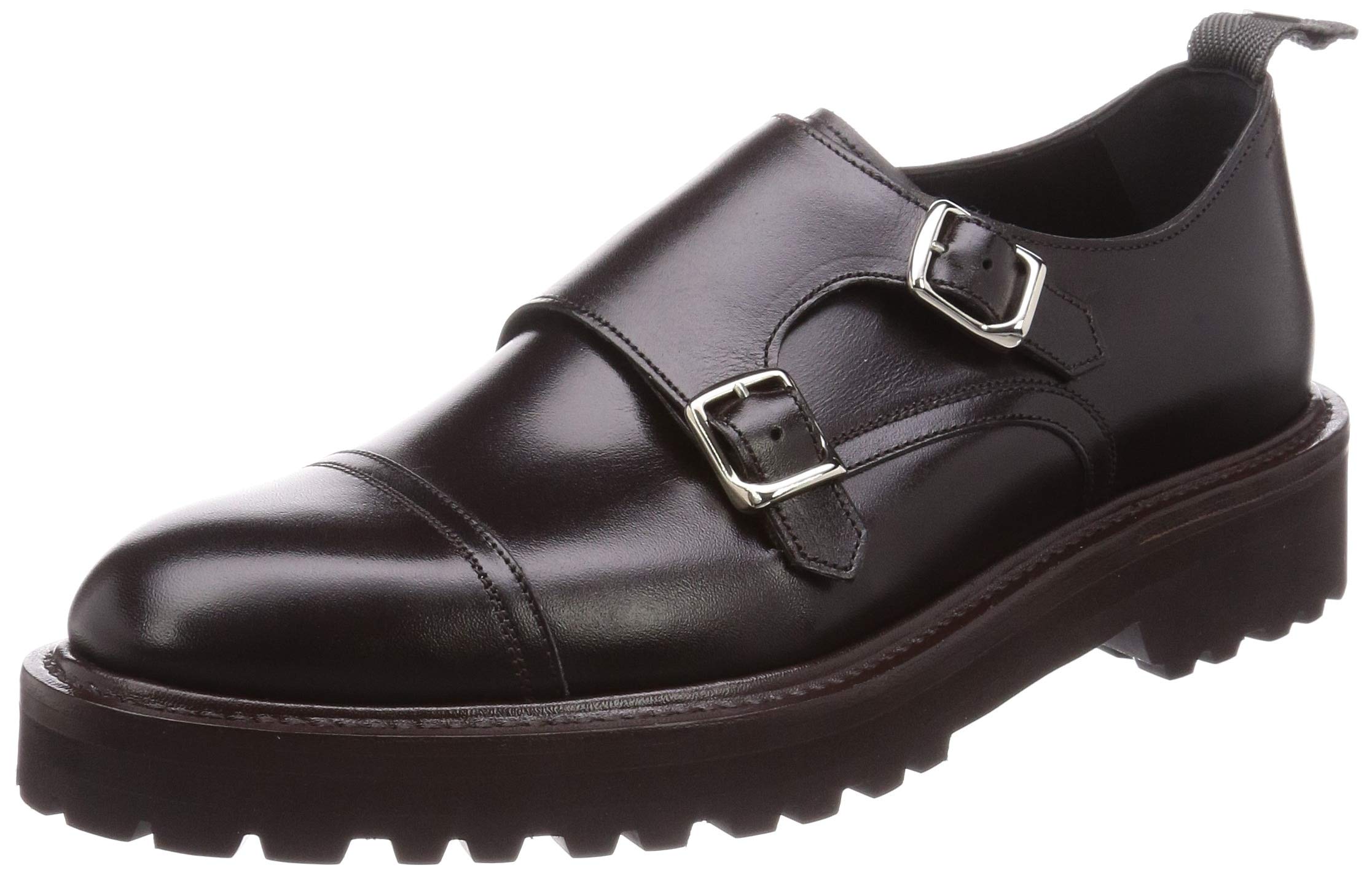 

Шкіряне взуття Ділове взуття Double Monk Shoes Hoshiba Special Model Made in Japan Натуральна шкіра Vibram Sole Dark Brown cm [Double H] [WHS-0300] темно-коричневого кольору