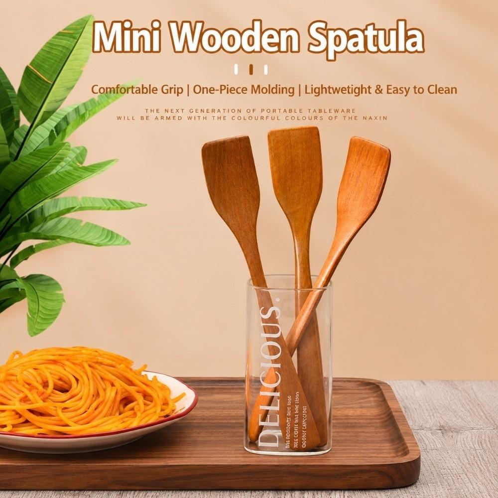 Long Handle Cooking Shovel Smooth Surface Grilling Spatula Portable Wooden Spatula Barbecue Grill