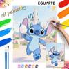 Stitch Cotton Candy Castle Paint by Numbers Painting Art Kit Home Decor Gift