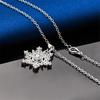 925 sterling silver 16-30 inch exquisite snowflake zircon pendant necklace for women's wedding fashion accessories jewelry