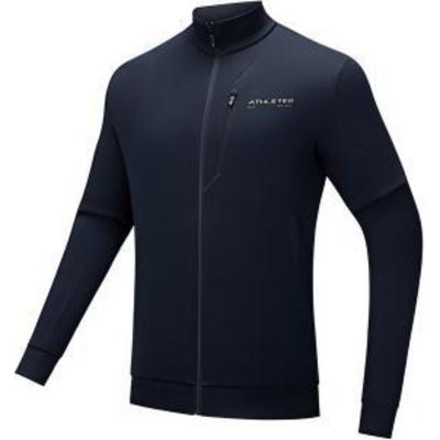Comfortable Breathable Versatile Jacket With Letter Zipper Stand Collar Men Jacket Midnight-Blue 152517708-1