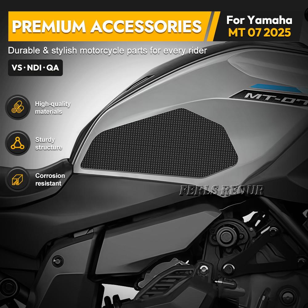 Motorcycle Stickers For MT 07 2025 Motocycle Accessories High-End Fuel Tank Sticker Silicone Scratch Protection Anti-Slip
