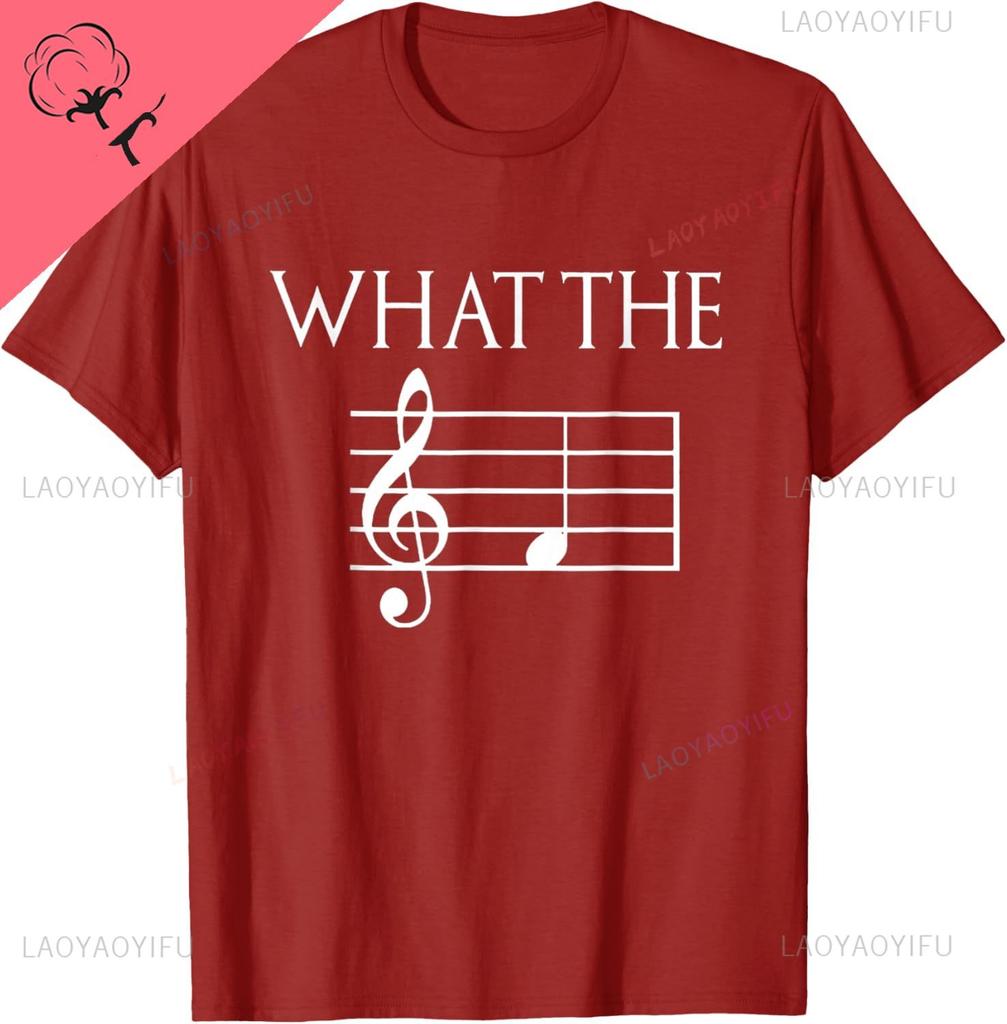 What The F Musical Note TShirt Print Original Design Gifts T Shirts Cotton  Print on Demand Camisas  Mens Fashion