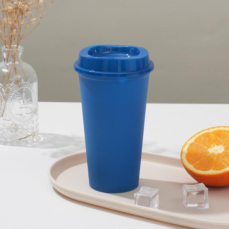 5pcs Plastic Coffee Cup 475ml Single-layer PP Material Cola Cup with Lid Leak-proof Portable Cold Drink Packging Cup Milk Tea Shop Packaged Cup