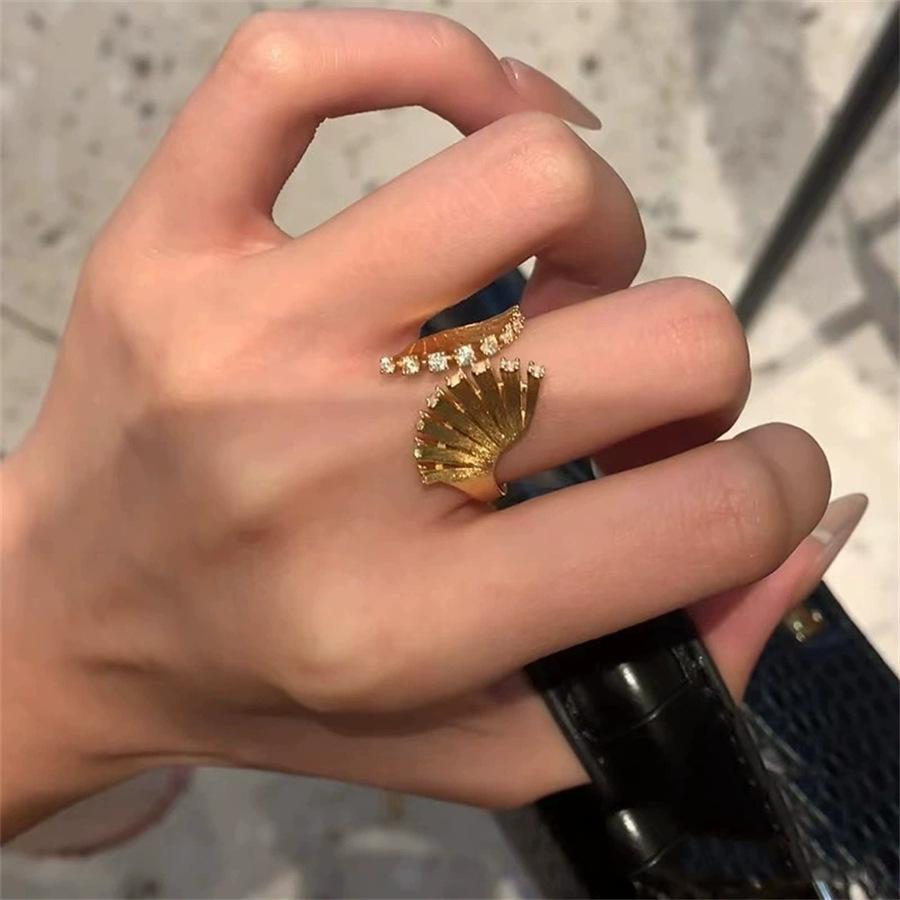 Anello in pietra preziosa hot-selling dal vivo design femminile anello dito indice anello aperto
