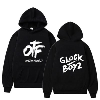OTF Letter Print Hoodies Unisex Gothic Casual Unisexga Grafisch Vintage/retro Unisex/dames Vier seizoenen Polyester Fleece Sweatshirts
