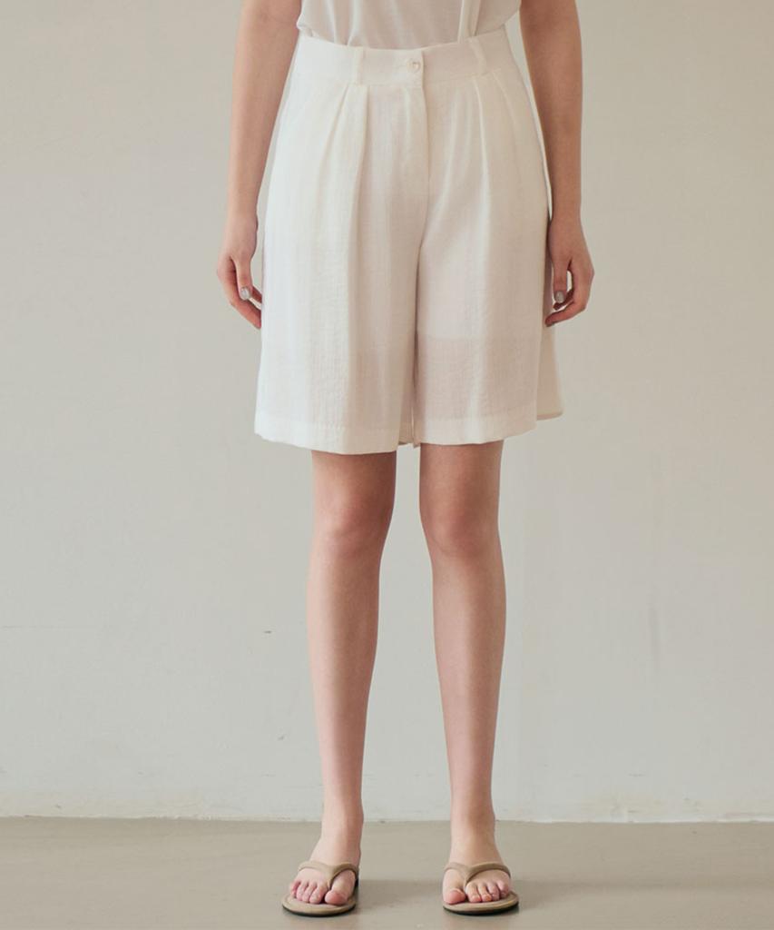LUSIDA Pebe Linen Knee-Length Pants_3 Colors