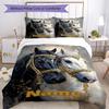 3pcs Custom Name Horse Bedding Set Duvet Cover Closure Includes 1 Duvet Cover & 2 Pillowcases, Soft and Comfortable for All Seasons.
