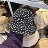 New French big eaves crimped bucket hat women's big head circumference show face small sunscreen visor
