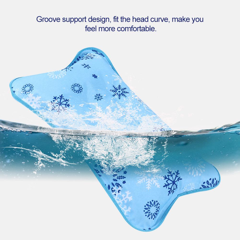 Children Adult Waterproof Ice Pillow Cooling Cushion Water Pillow for Home Travel