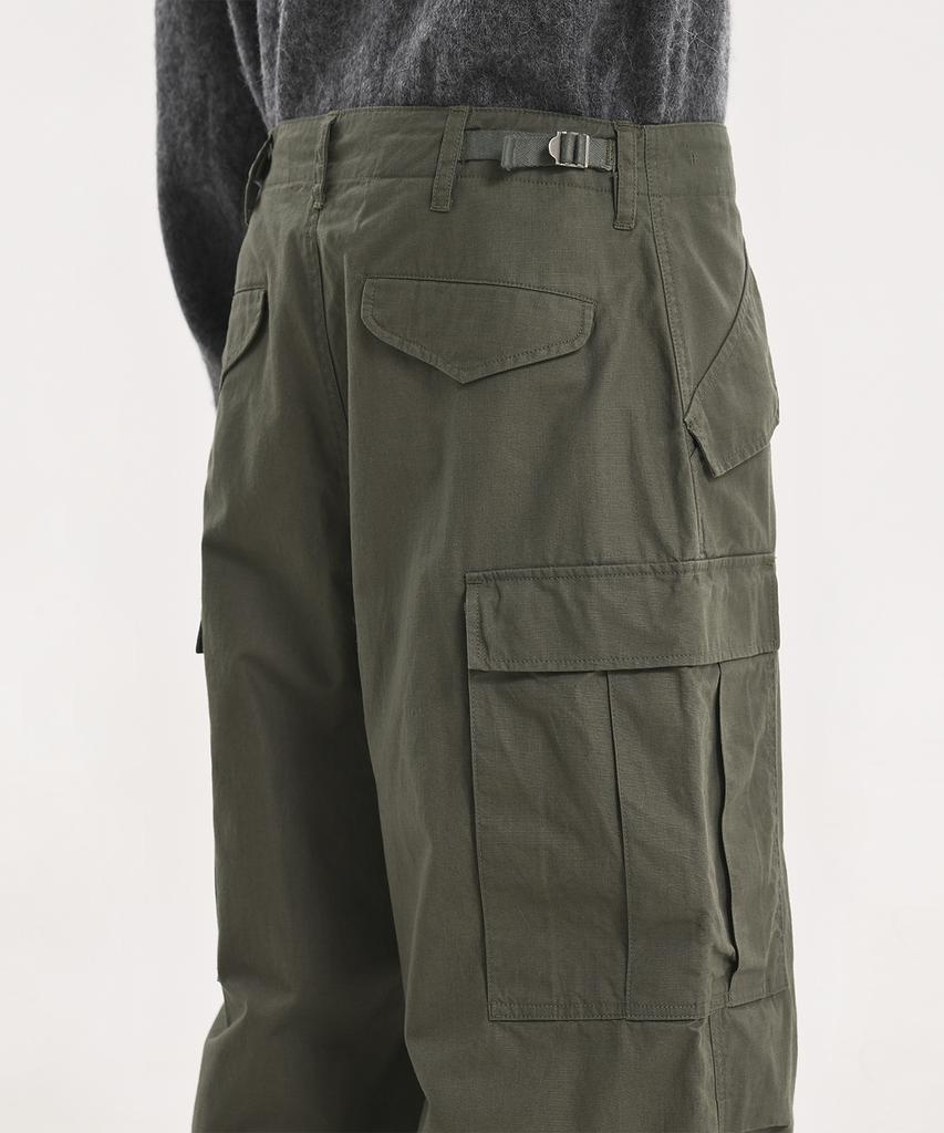 Beulaunyadeu 23Fw Military Field Pants, Olive