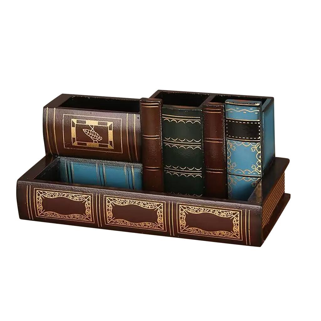 Retro Saxophone Violin Book Decoration Resin Pen Holder Ornaments Table Decoration