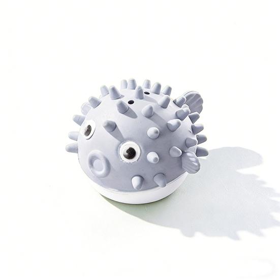 Catnip Ball Cat Toy Pufferfish Ball Rotatable Lick Toy Rubber Interactive Chew Toy Kitten Teething Ball for Indoor Cats Teeth Cleaning Entertainment