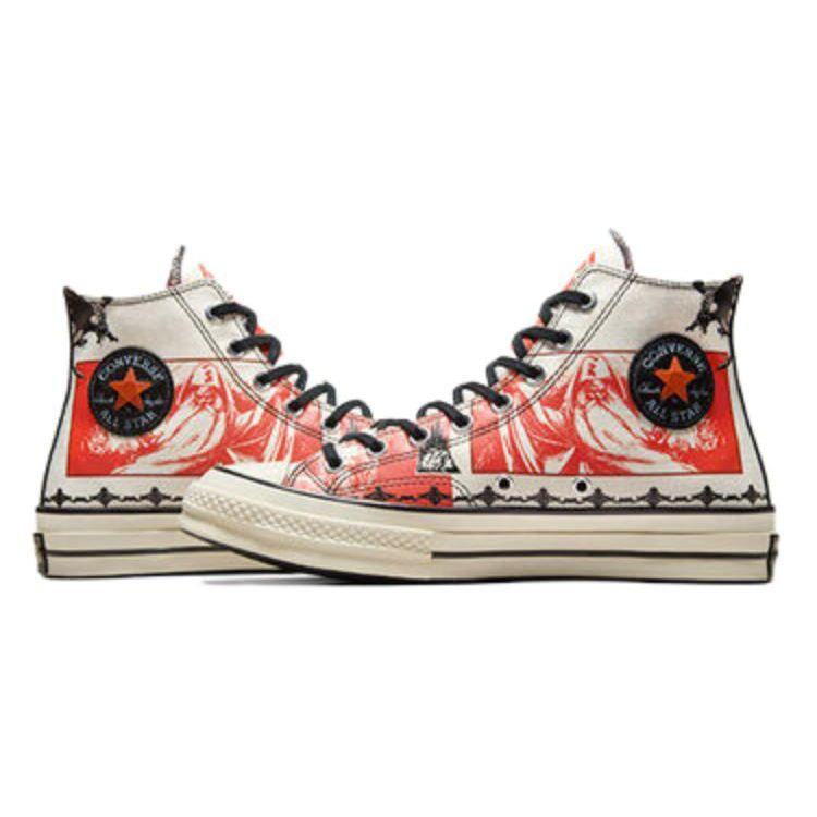 Converse Dungeons & Dragons X Chuck Taylor All Star High Egret Red Unisex Sneakers Cream Black Multi-Color A09883C
