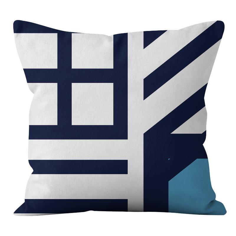 Personalized Fashionable Geometric Abstract Short Plush Pillowcase Home Cushion Cushion Cover