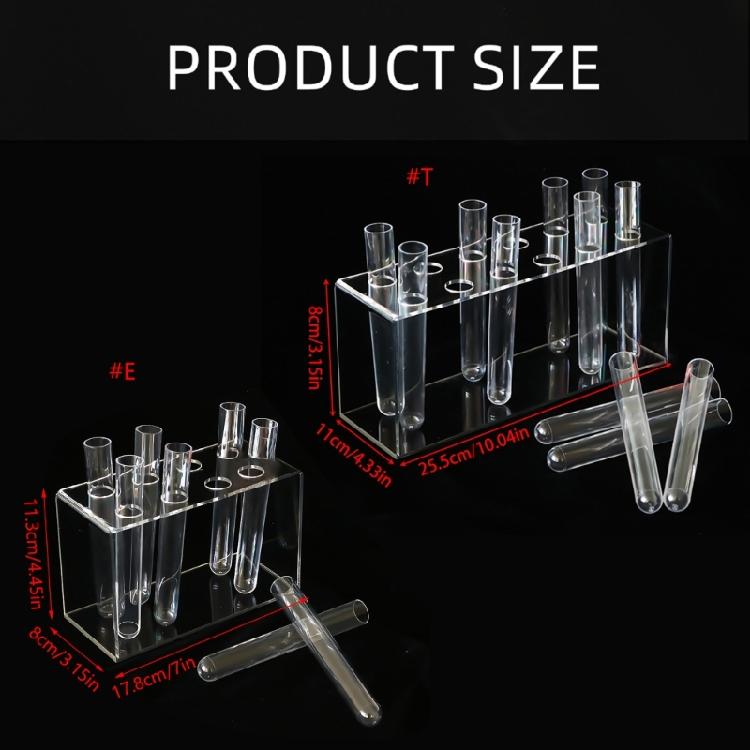 Acrylic Test Tube Vase Set With Stand, Showcases Multiple Bouquets Decoration Unique Present (8/12Pcs Tubes)