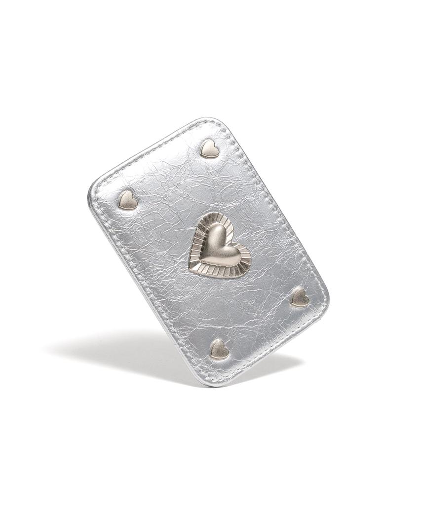 Lemasque Pie Heart Slim Card Holder Silver