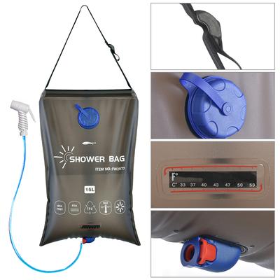 Water Bag Collapsible Water Container 15L Portable Camping Shower Bag Water Bag for Outdoor
