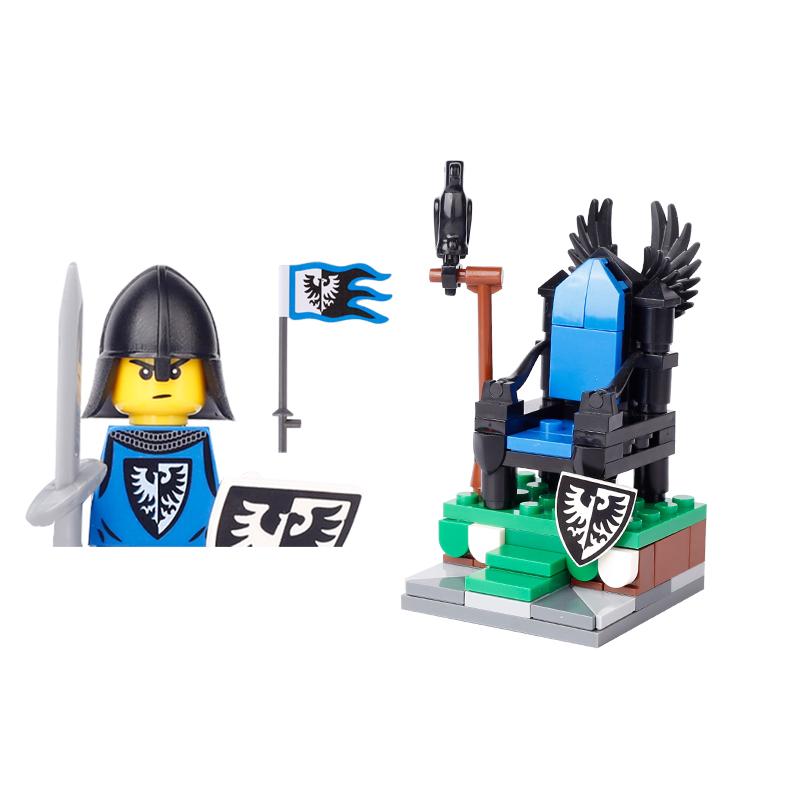 MOC Medieval Castle Building Blocks Set House Bedroom Table Furniture Kitchen Knight Witch Wizard Halloween Skeleton Brick Toys